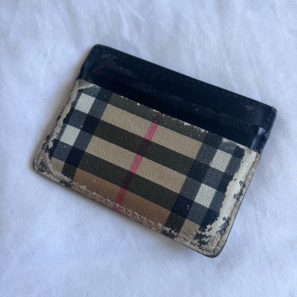 Burberry Check Card Holder Wallet